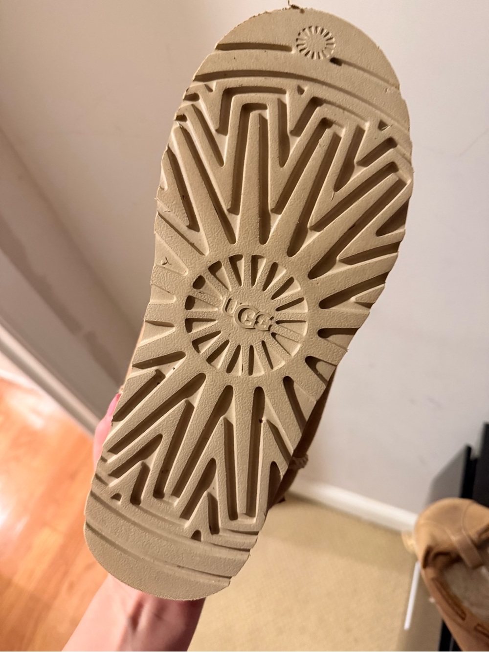 UGG Tasman Crafted Regenerate Suede Moccasin Slipper - Tan - Picture 7 of 7